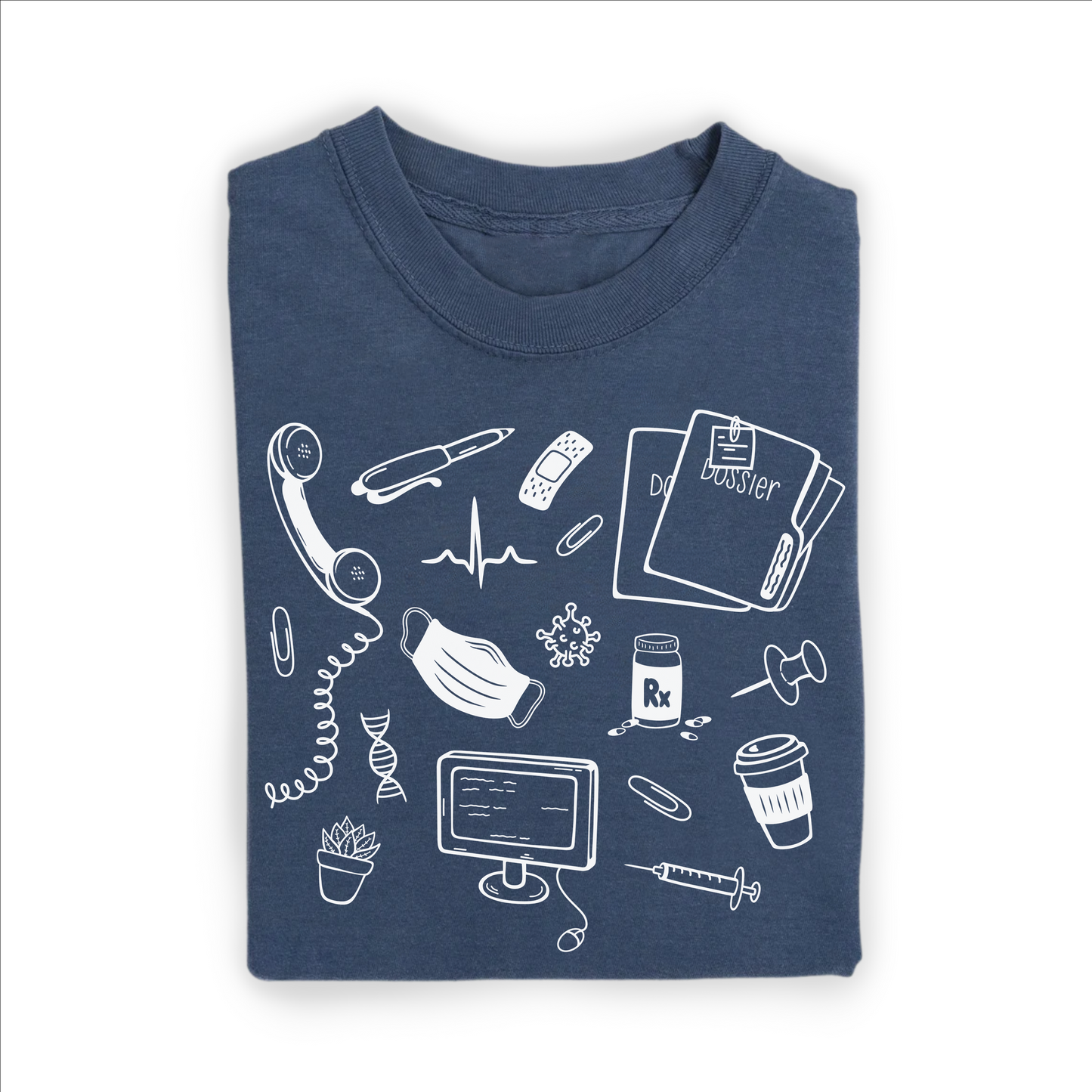 Crewneck/T-shirt "Administration-Travail de Bureau en Santé"