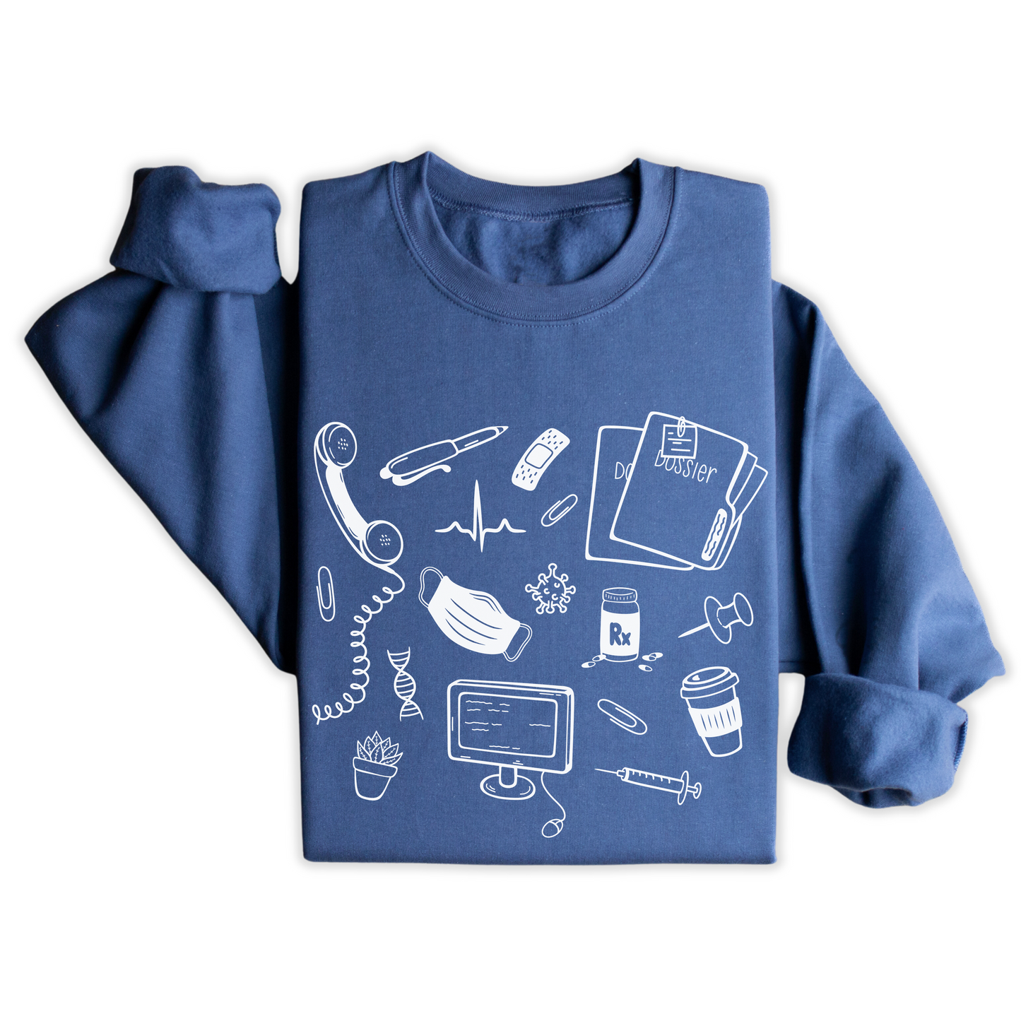 Crewneck/T-shirt "Administration-Travail de Bureau en Santé"