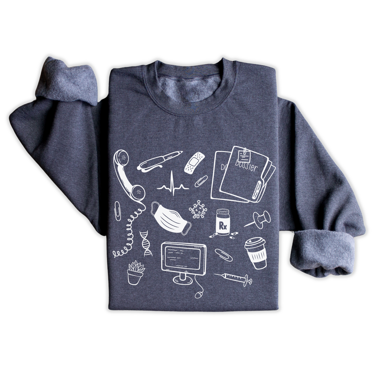 Crewneck/T-shirt "Administration-Travail de Bureau en Santé"