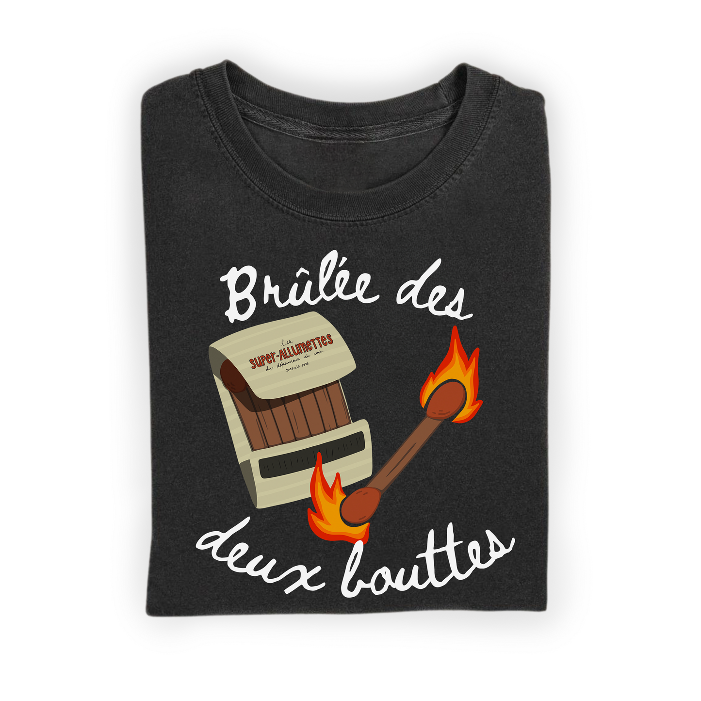 Coton Ouaté/T-shirt "Brûlée Des Deux Bouttes"