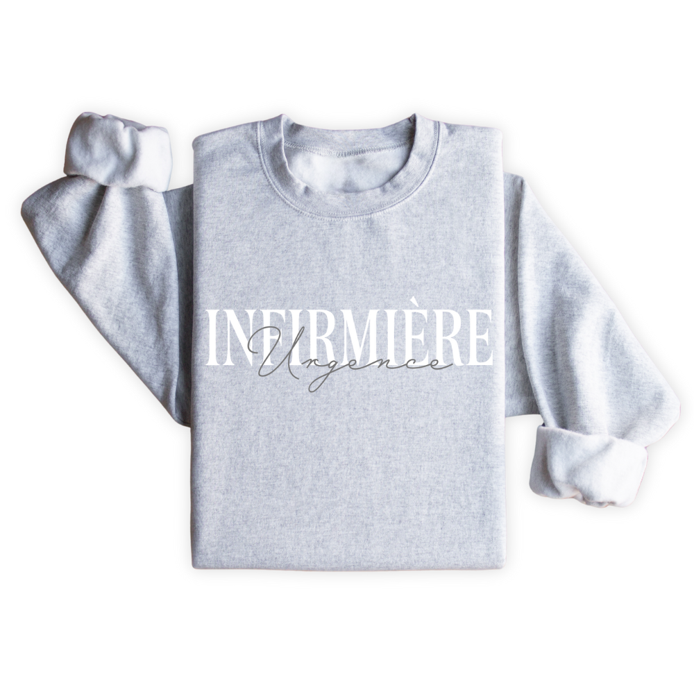 IMPERFECT Custom crewneck "Infirmière urgence"