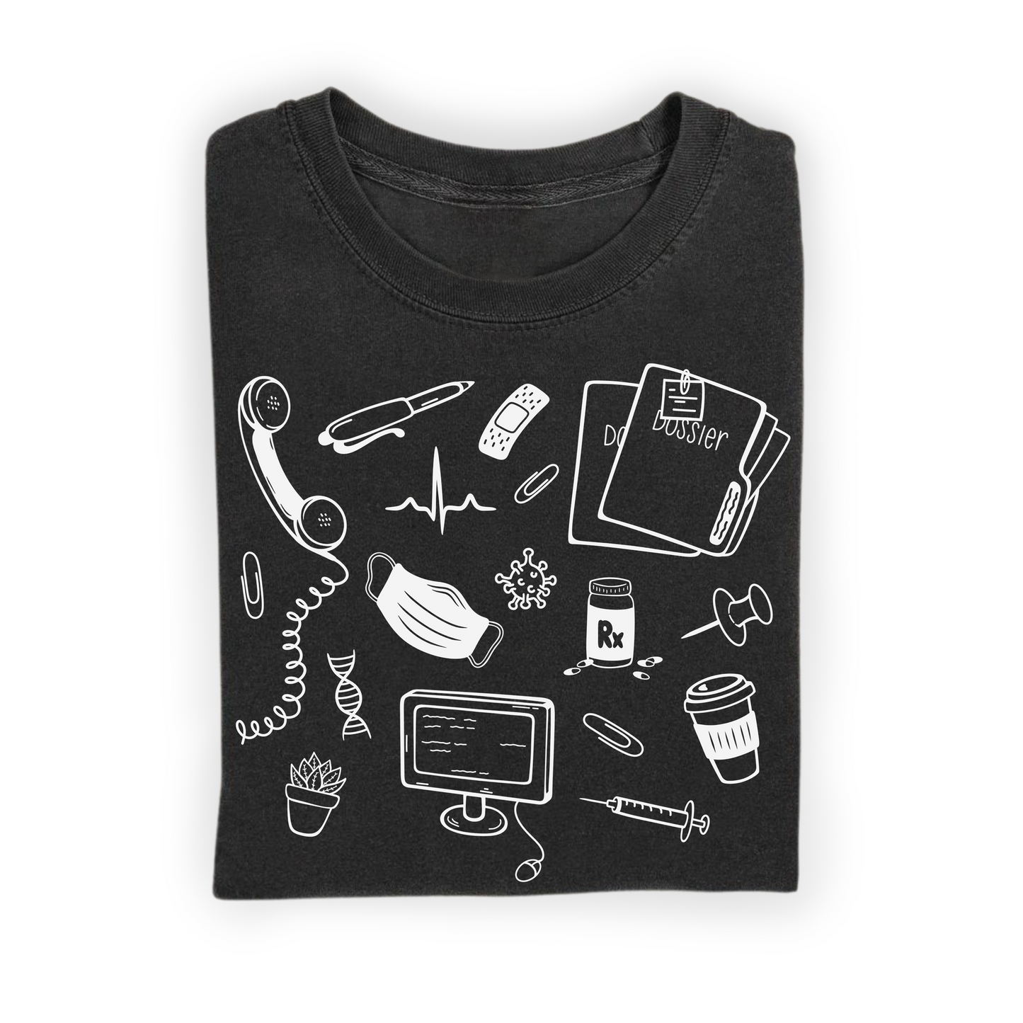 Crewneck/T-shirt "Administration-Travail de Bureau en Santé"