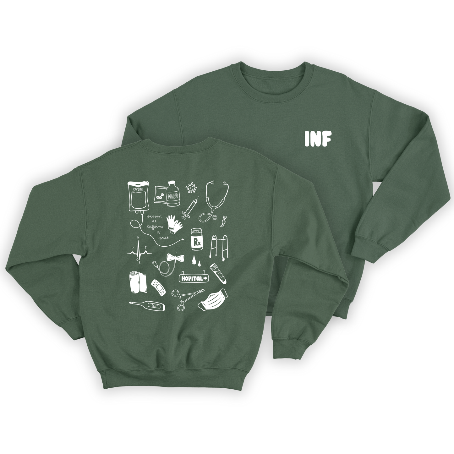 Crewneck "Soins infirmiers"